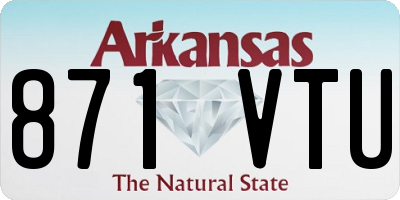 AR license plate 871VTU