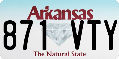 AR license plate 871VTY