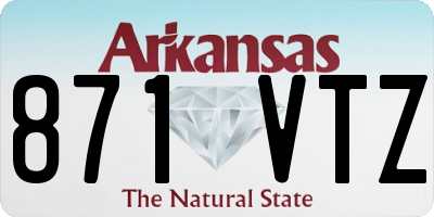 AR license plate 871VTZ