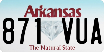 AR license plate 871VUA