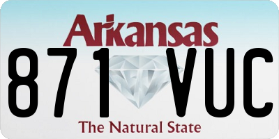 AR license plate 871VUC