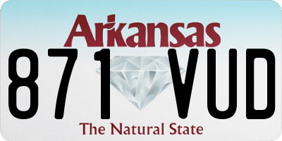 AR license plate 871VUD
