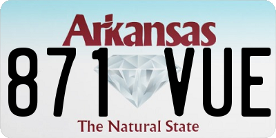 AR license plate 871VUE