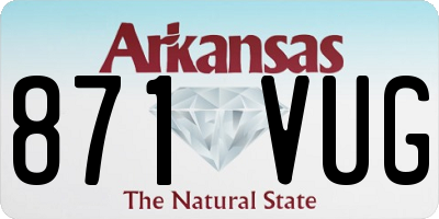 AR license plate 871VUG