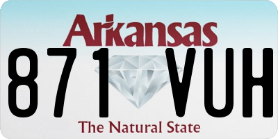 AR license plate 871VUH