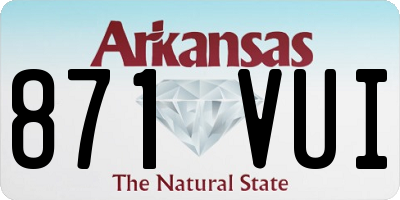 AR license plate 871VUI