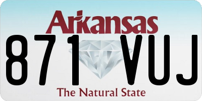 AR license plate 871VUJ