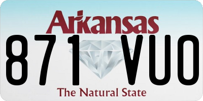 AR license plate 871VUO