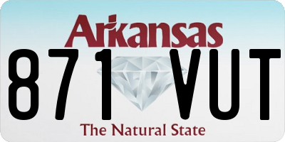 AR license plate 871VUT