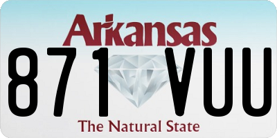AR license plate 871VUU