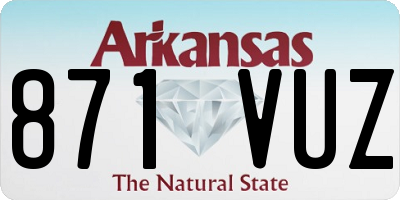 AR license plate 871VUZ