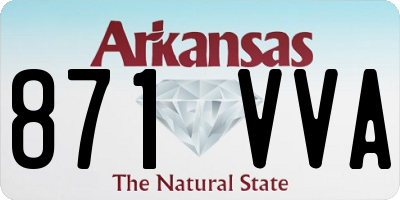 AR license plate 871VVA