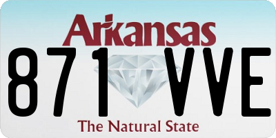AR license plate 871VVE