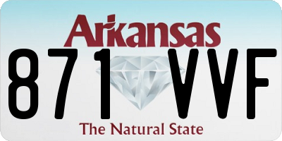 AR license plate 871VVF