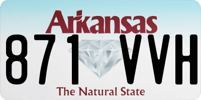AR license plate 871VVH