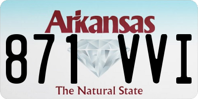 AR license plate 871VVI
