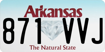 AR license plate 871VVJ