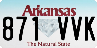 AR license plate 871VVK