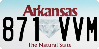AR license plate 871VVM