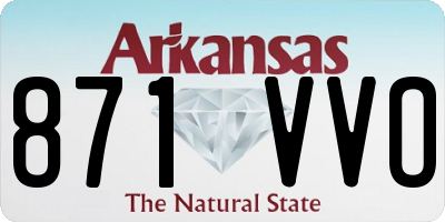 AR license plate 871VVO