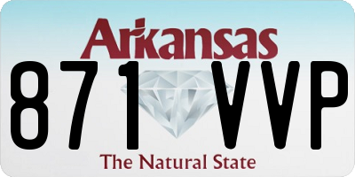 AR license plate 871VVP