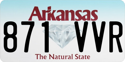 AR license plate 871VVR