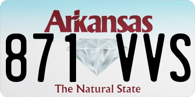 AR license plate 871VVS