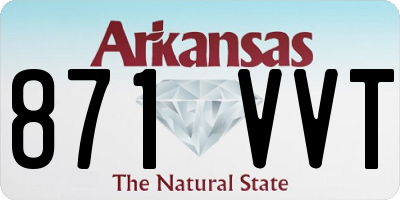 AR license plate 871VVT