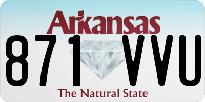 AR license plate 871VVU