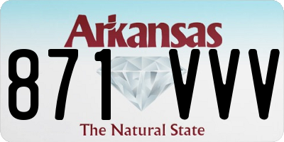 AR license plate 871VVV