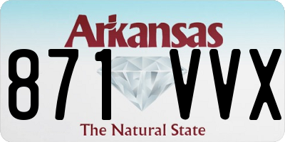 AR license plate 871VVX