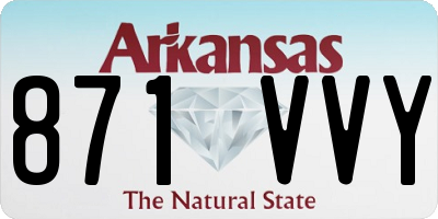 AR license plate 871VVY