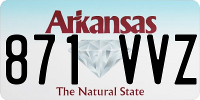 AR license plate 871VVZ