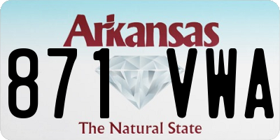 AR license plate 871VWA