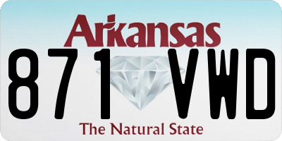 AR license plate 871VWD