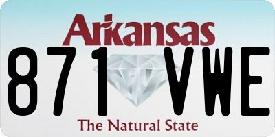 AR license plate 871VWE