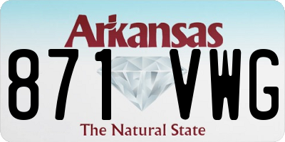 AR license plate 871VWG