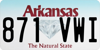 AR license plate 871VWI