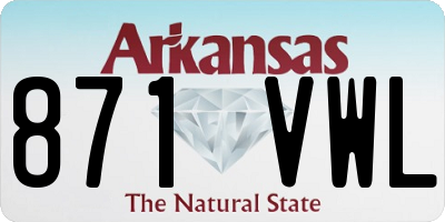 AR license plate 871VWL