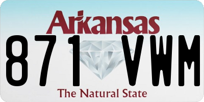 AR license plate 871VWM