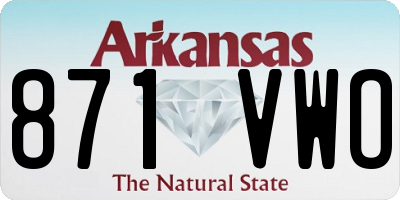 AR license plate 871VWO