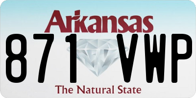 AR license plate 871VWP