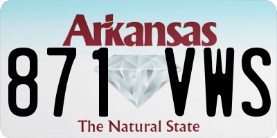 AR license plate 871VWS