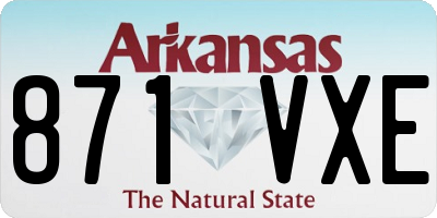 AR license plate 871VXE