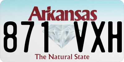 AR license plate 871VXH