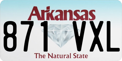 AR license plate 871VXL