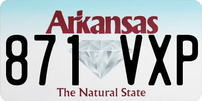 AR license plate 871VXP