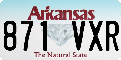 AR license plate 871VXR