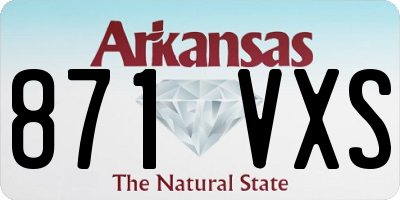 AR license plate 871VXS