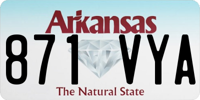 AR license plate 871VYA